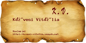Kövesi Vitália névjegykártya